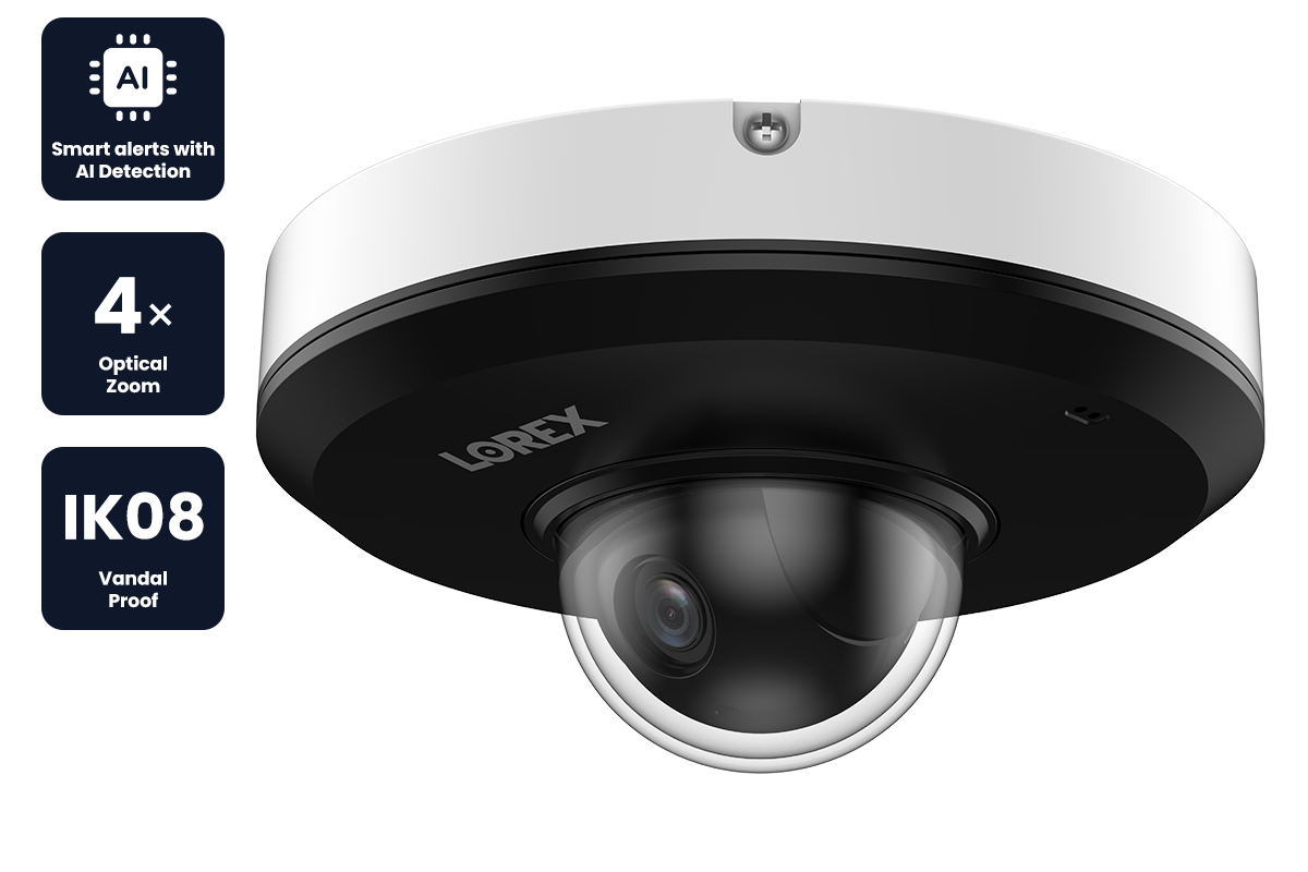Lorex 2K (4MP) IP Wired PTZ Security Camera with AI Detection and 4x O Lorex 2K (4MP) IP Wired PTZ Security Camera with AI Detection and 4x O