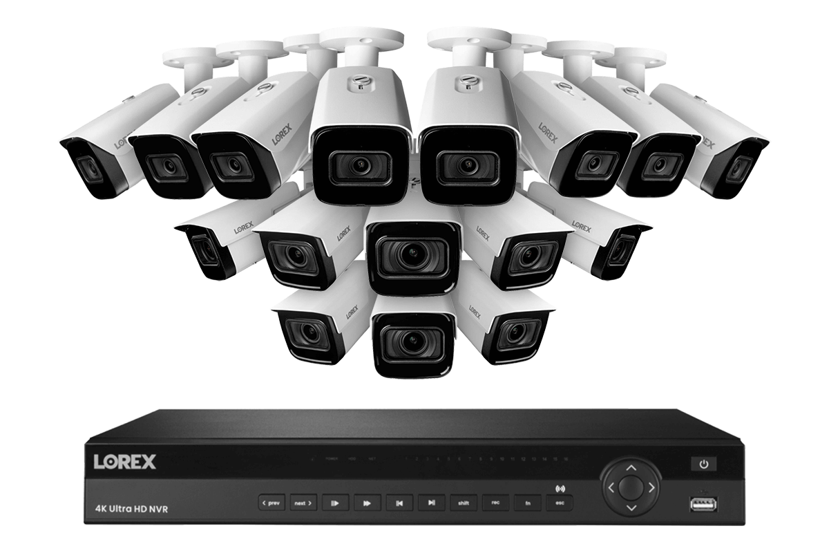 Lorex Nocturnal 4K 16-Channels 4TB NVR System with Motorized Varifocal and Audio Cameras