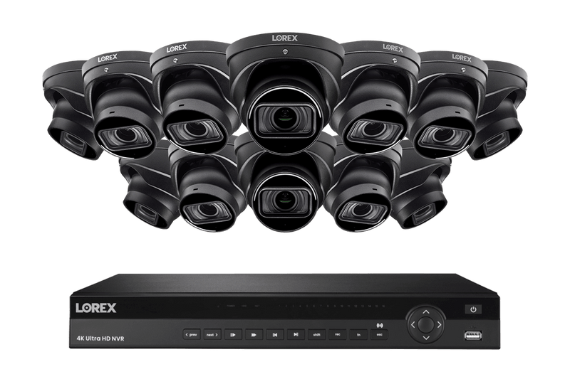 Lorex 4K (16 Camera Capable) 4TB Wired NVR System with Nocturnal 3 Smart IP Dome Cameras with Listen-in Audio and Motorized Varifocal Lenses - Black 12