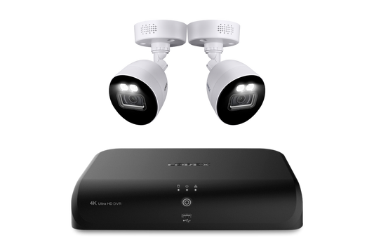 Lorex Fusion 4K 12 Camera Capable (8 Wired + 4 Wi-Fi) 2TB Wired DVR System with Active Deterrence Bullet Cameras