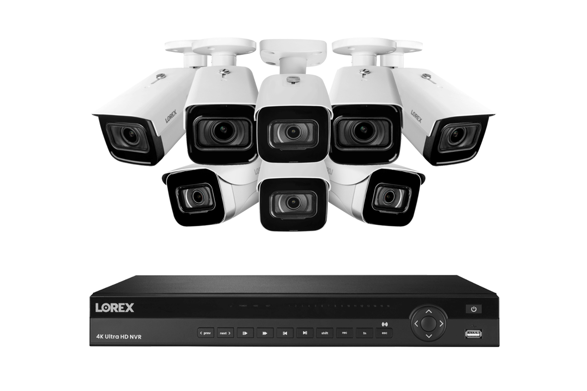 Lorex 4K (16 Camera Capable) 4TB Wired NVR System with 4 Nocturnal 3 M