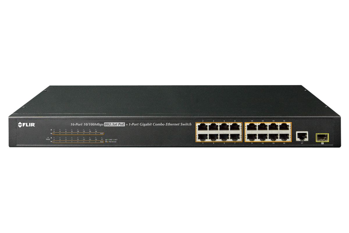 16-Channel PoE+ Switch