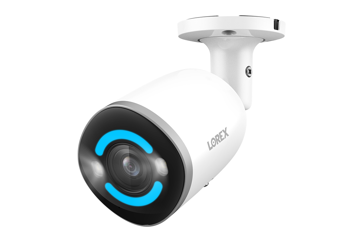 Lorex 4K Smart Security Lighting Deterrence Bullet AI PoE IP Wired Cameras