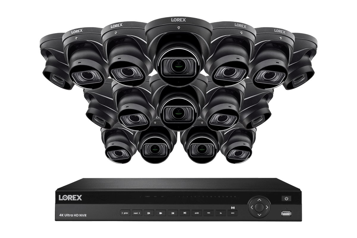 Lorex 4K 16-Channel 4TB NVR System with Smart IP Dome Security Cameras with Motorized Varifocal Lens