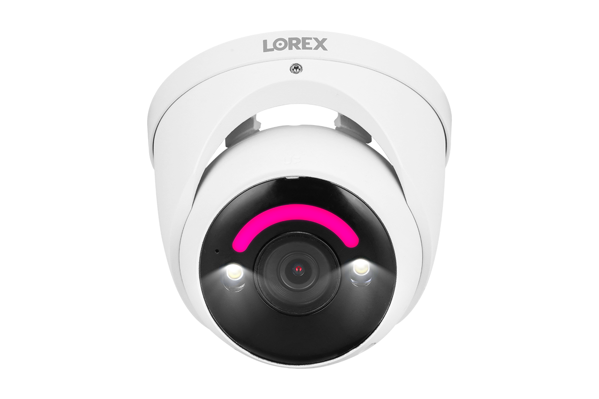 Lorex 4K+ Fusion Wired NVR System with 4 Bullet and 2 Dome IP Cameras Featuring 12MP Ultra HD and Smart Security Lighting