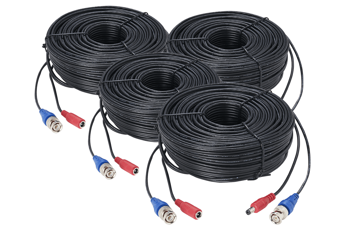 100ft (30m) Premium 4K RG59/Power Accessory Cable (4-pack)