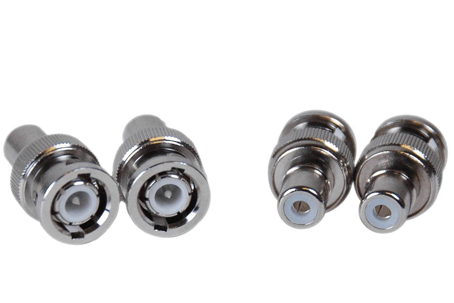 BNC Male to RCA Female Connectors (4-Pack)