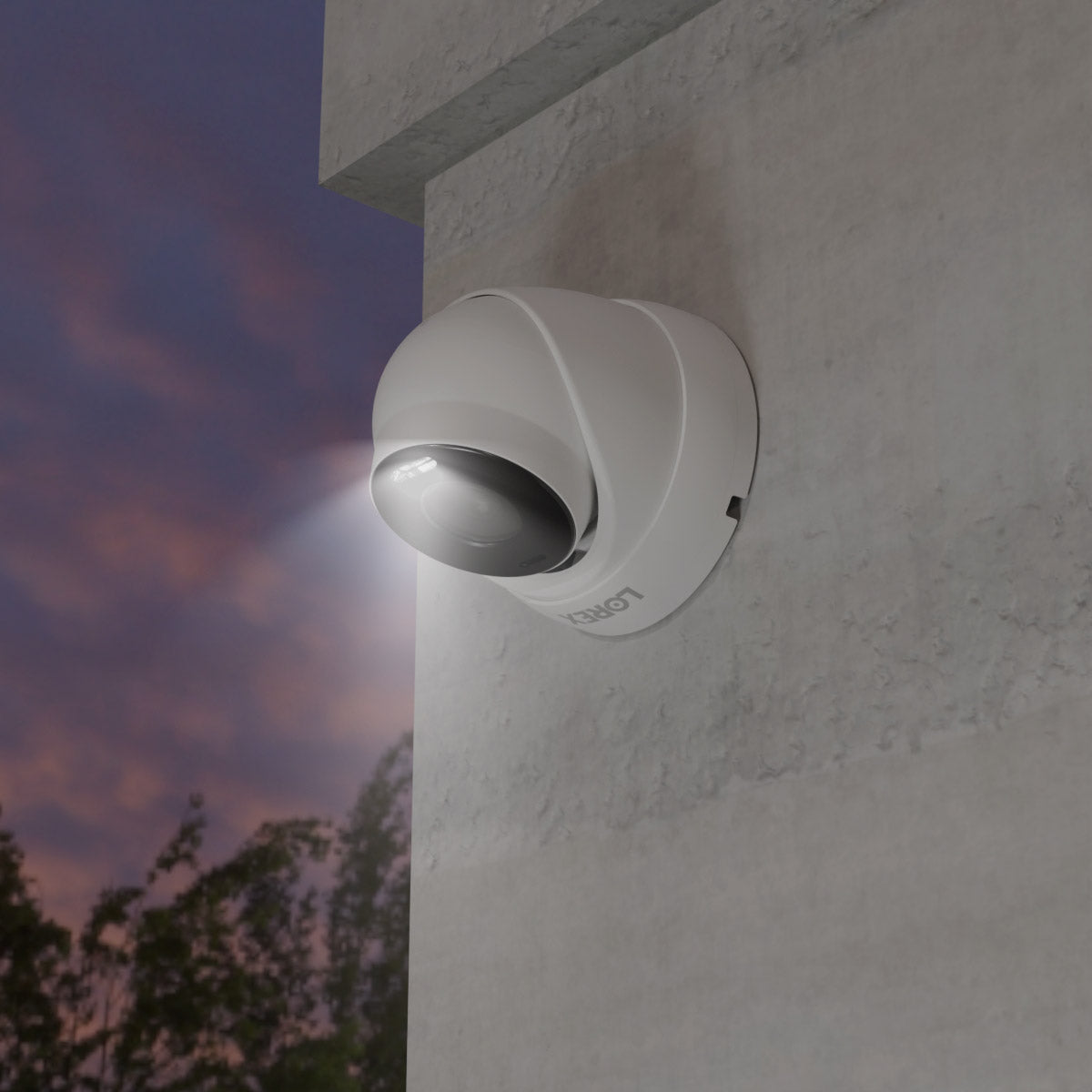 Lorex 4K IP Wired Dome Security Camera with Smart Deterrence and Smart Motion Detection