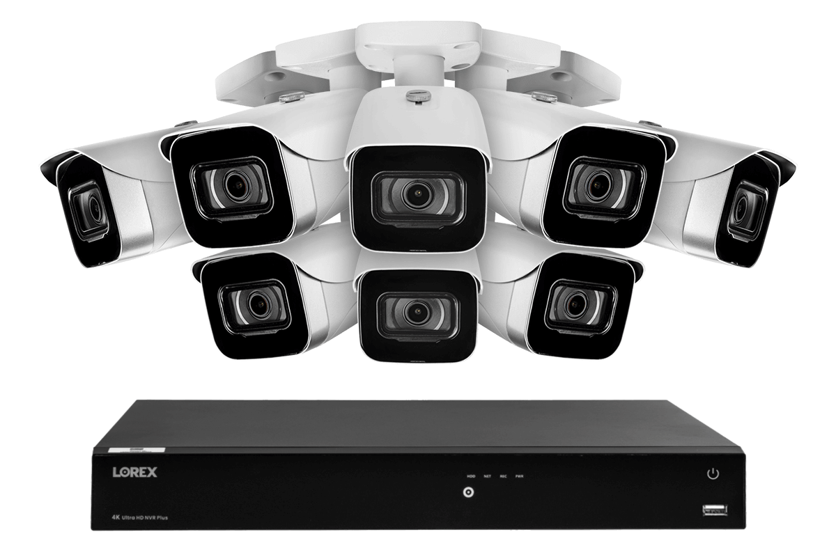 4K Ultra HD IP NVR System with 8 Outdoor 4K 8MP IP Cameras