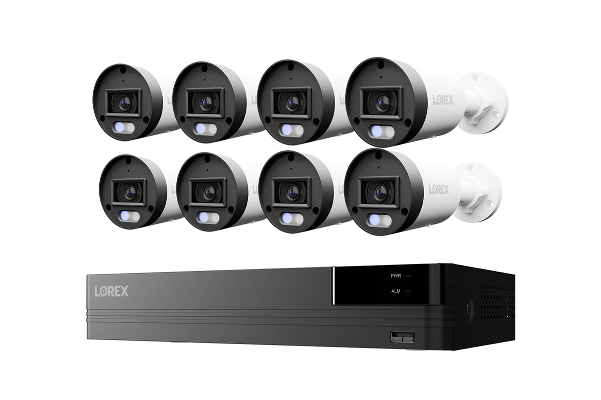 Lorex Connect U Series 4K 8-Channel Wired NVR System with U3 4K PoE Bullet Cameras - 2TB