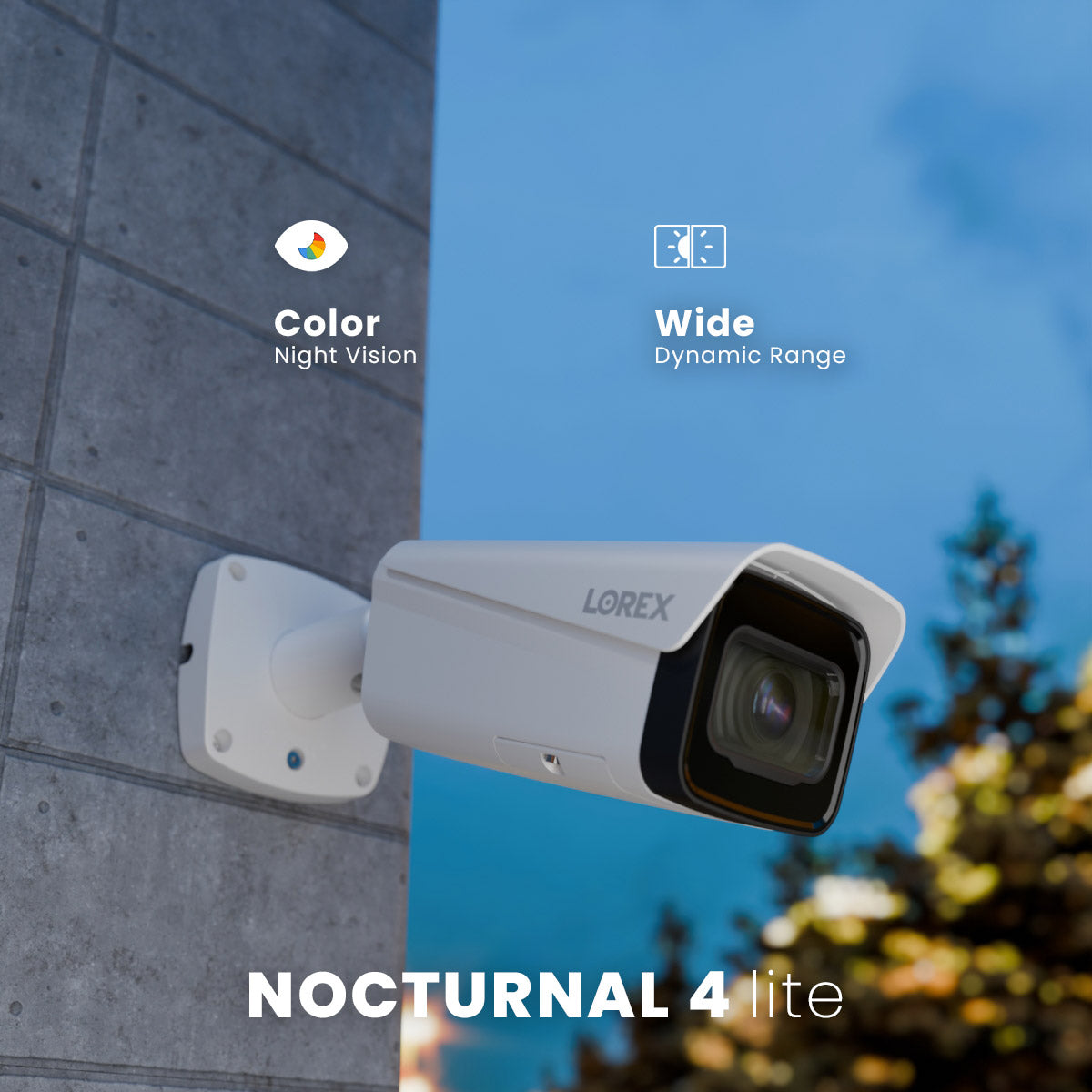 Caméra de sécurité IP filaire Bullet série Nocturnal N4 Lite 4K avec objectif varifocal motorisé, enregistrement 30 ips en temps réel et certification anti-vandalisme IK10