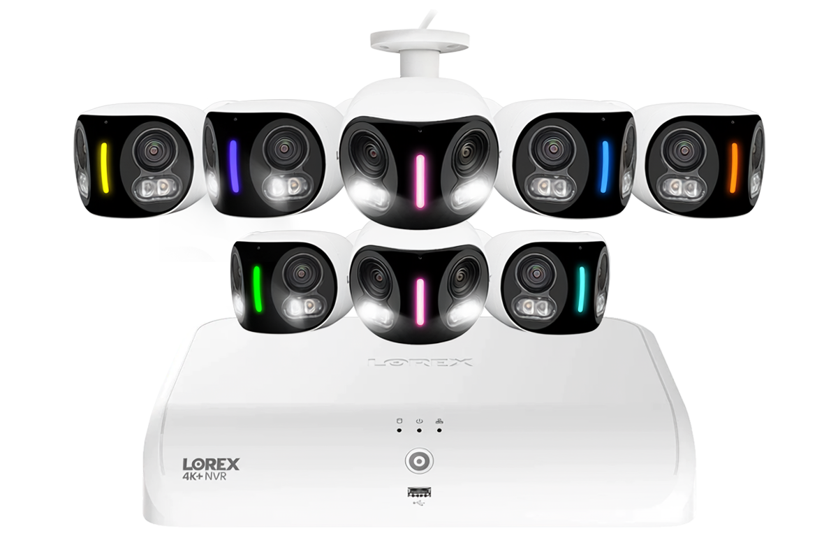 Lorex Fusion Series 4K+ 16 Channel (8 Wired + 8 Fusion Wi-Fi) 2TB Wired System with H20 Wired 4K IP Dual Lens Cameras