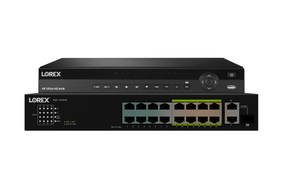 Enregistreur vidéo numérique Lorex 4K (capacité : 32 caméras) Elite Series 8 To avec commutateur PoE 16 canaux