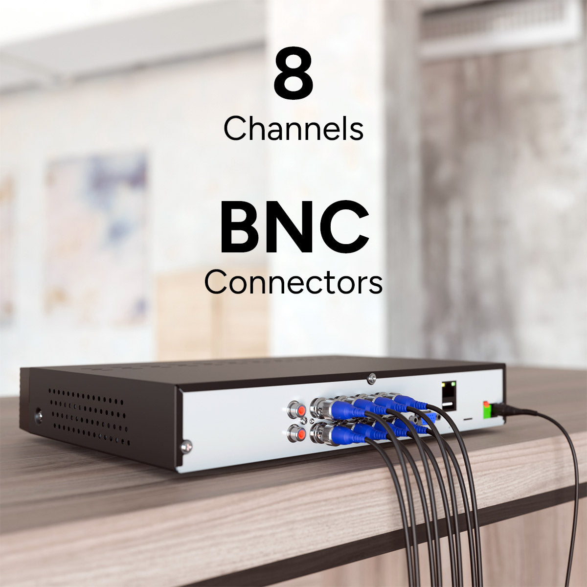 Enregistreur vidéo numérique 8 canaux de 128 Go Lorex Connect avec quatre caméras tourelles analogiques 1080p