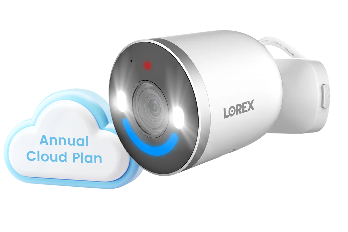 Caméra de sécurité Lorex 4K Spotlight Wi-Fi 6 pour intérieur/extérieur avec éclairage intelligent (32 Go, compatible cloud)