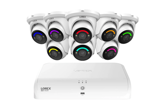 Lorex Fusion Series 4K+ 16 Channel (8 Wired + 8 Fusion Wi-Fi) 2TB Wired System with H12 Wired 4K IP Bullet Cameras - 8