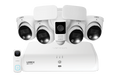 Lorex Fusion 4K 16 Camera Capable (8 Wired + 8 Fusion Wi-Fi) 2TB NVR System with Four H13 IP Dome Cameras, One 2K Wired Doorbell, and One 2K Floodlight