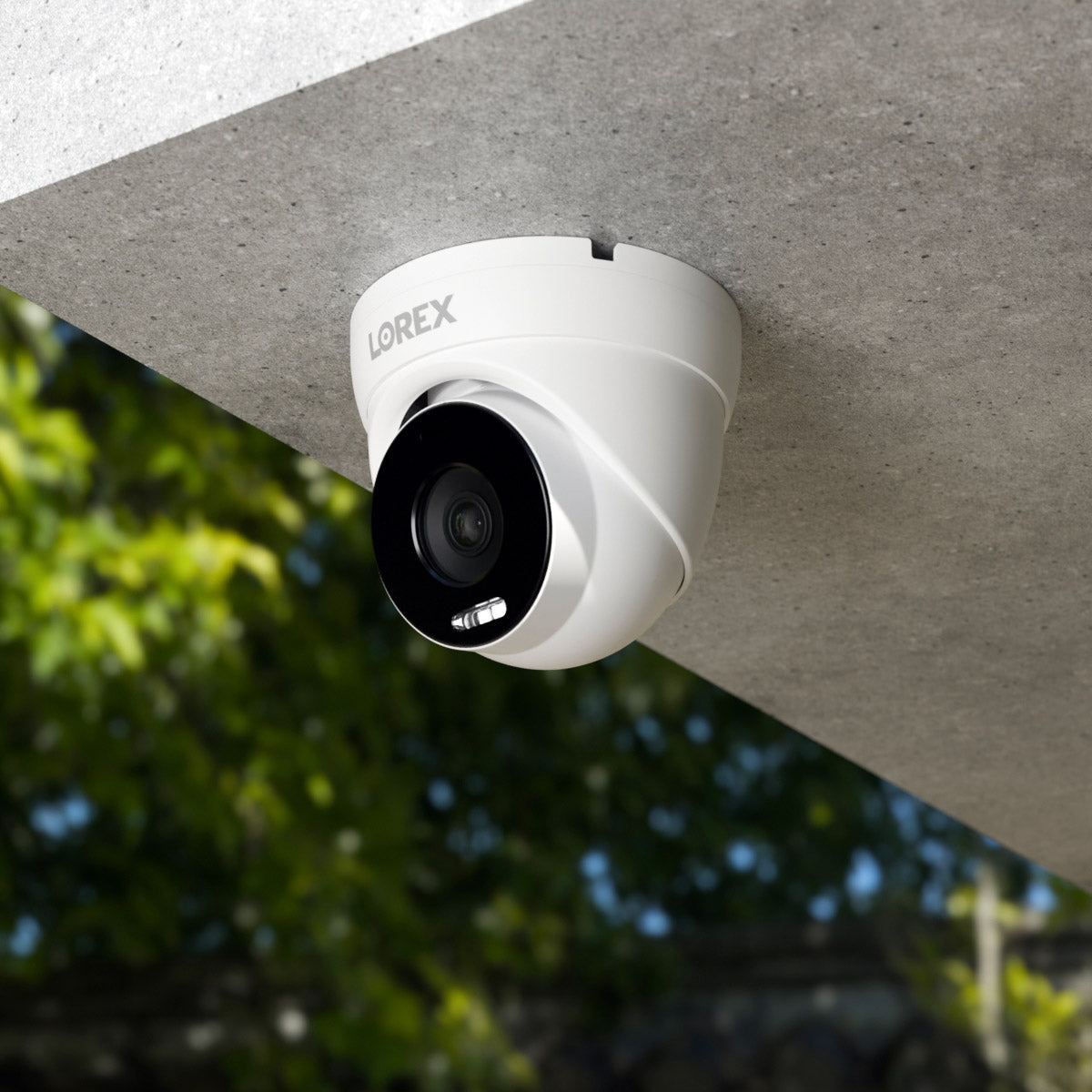 Lorex 4K IP Wired Dome Security Camera with Smart Deterrence and Smart Motion Detection