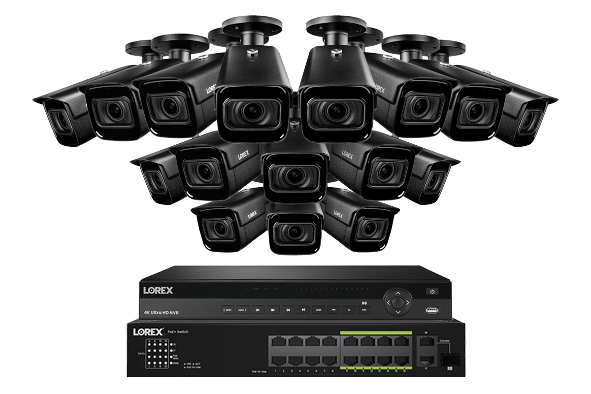 Lorex 4K (32 Camera Capable) 6TB Wired NVR System with Nocturnal 3 Sma