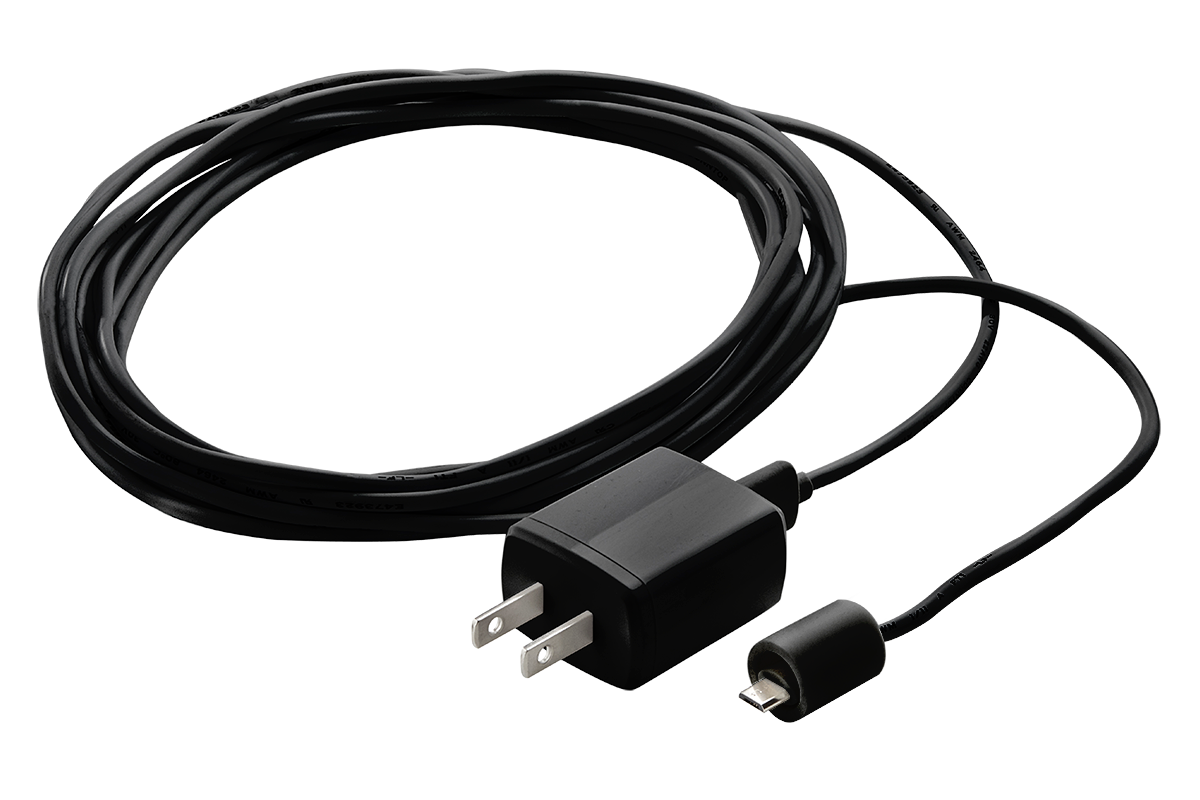 Black Power Adapter for Wire-Free Cameras with Weatherproof Cover