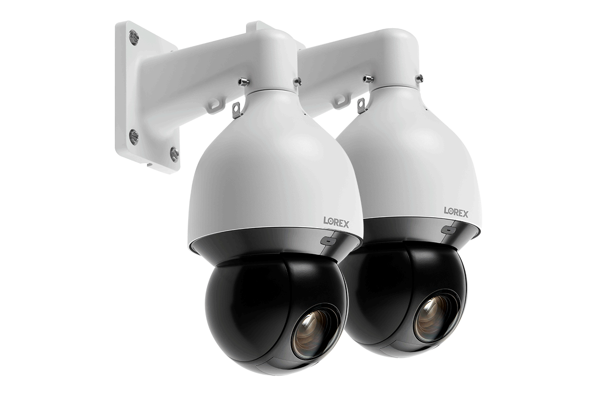 4K Pan-Tilt-Zoom Security Cameras with 25x Optical Zoom and Color Night Vision (2-pack)