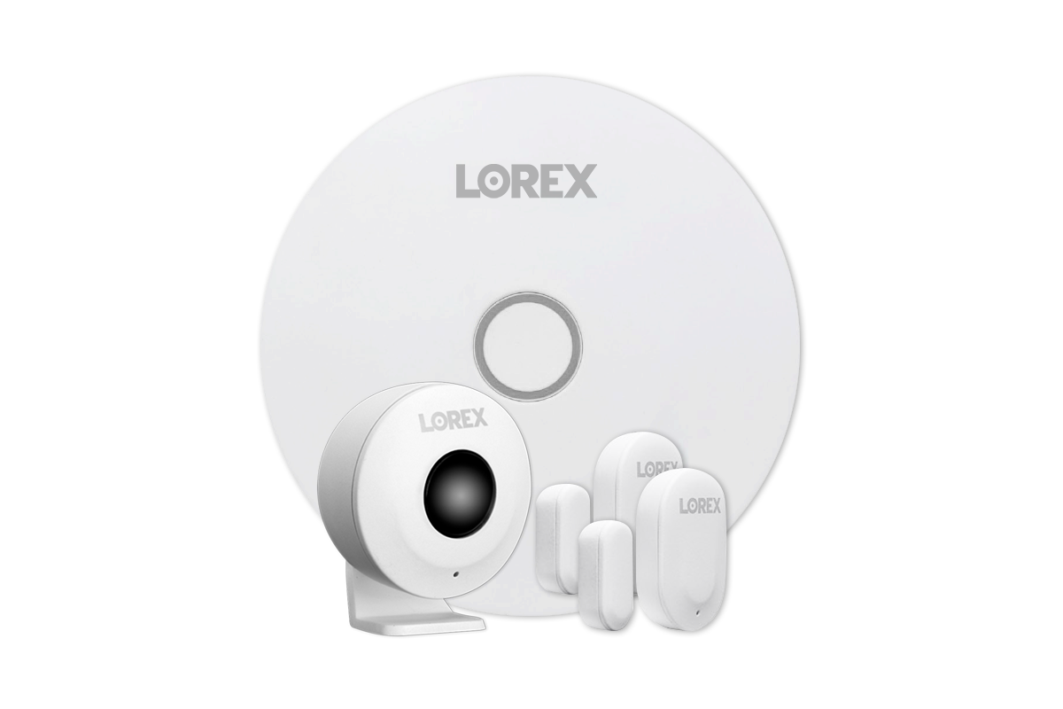 Lorex Fusion 4K 20 Camera Capable (16 Wired and 4 Wi-Fi) 2TB DVR System with 8 Analog Active Deterrence Cameras, 2K Video Doorbell and Smart Sensor Kit