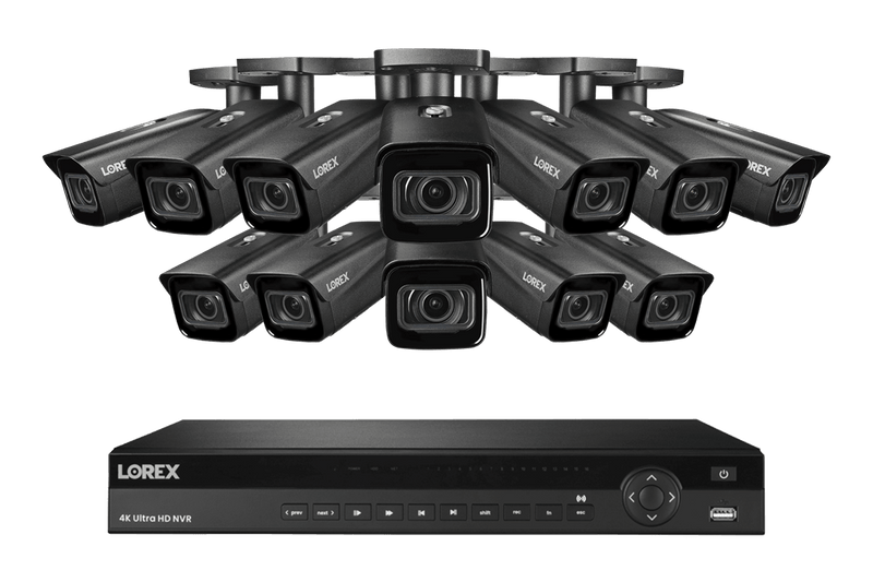 Lorex 4K (16 Camera Capable) 4TB Wired NVR System with Nocturnal 4 Smart IP Bullet Cameras Featuring Motorized Varifocal Lens, Vandal Resistant and 30FPS - Black 12