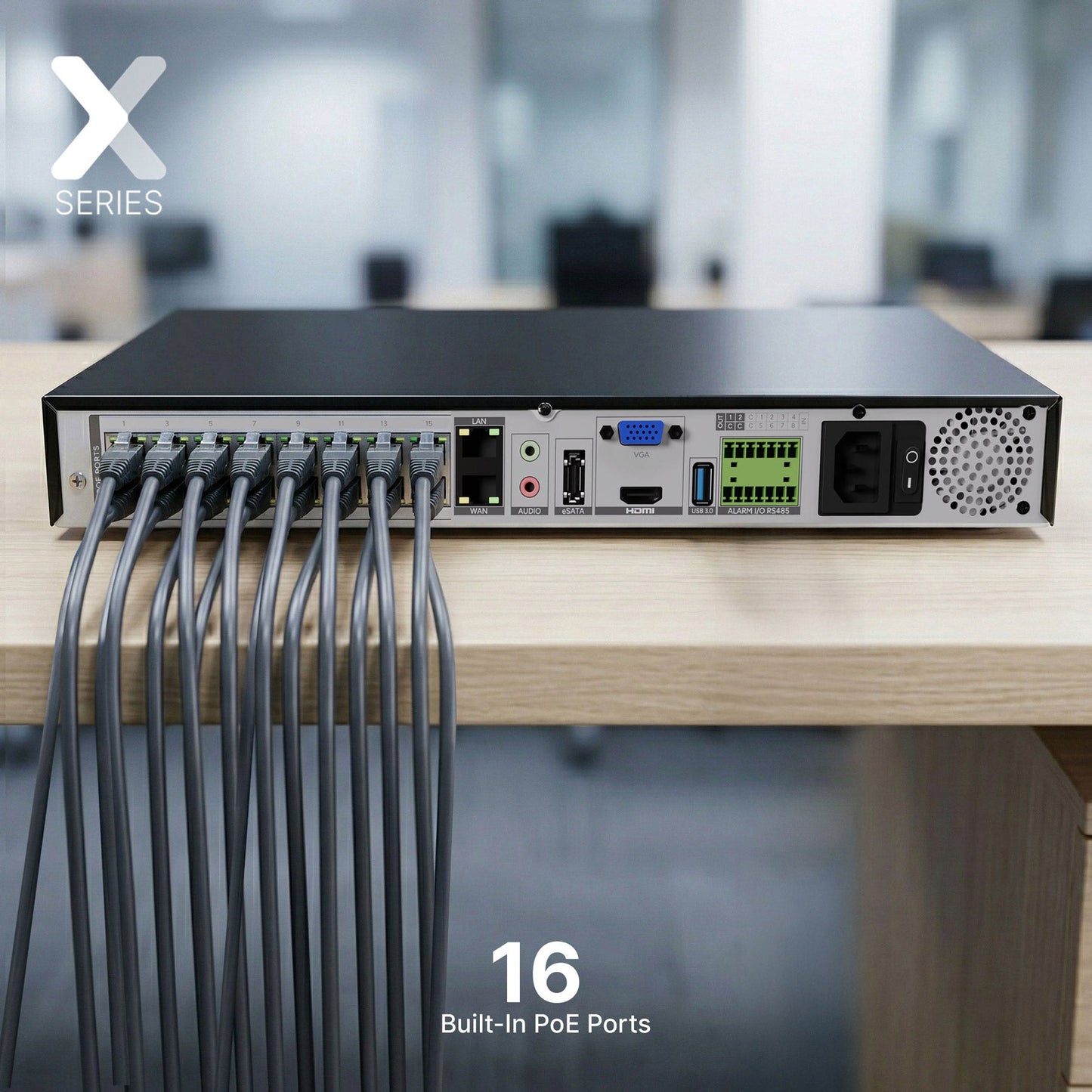 Lorex Connect X Series 4K 32-Channel Wired NVR System with X3 Dual-Lens Turret Camera - 8TB