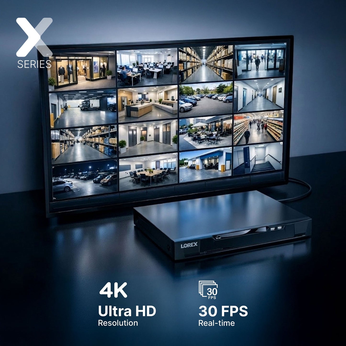 Lorex Connect X Series 4K 8-Channel Wired NVR System with X5 Turret Security Cameras - 2TB