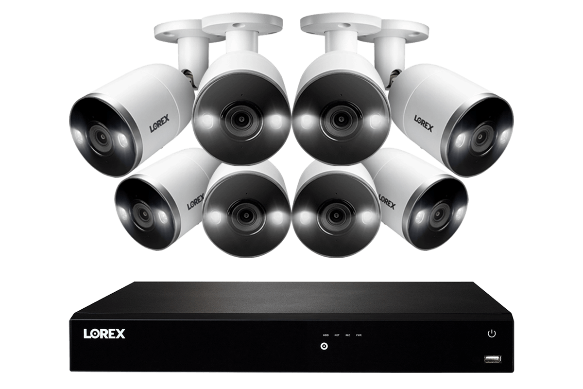 16-Channel 4K Ultra HD Fusion NVR IP System with Smart Deterrence Cameras - Lorex Technology Inc.
