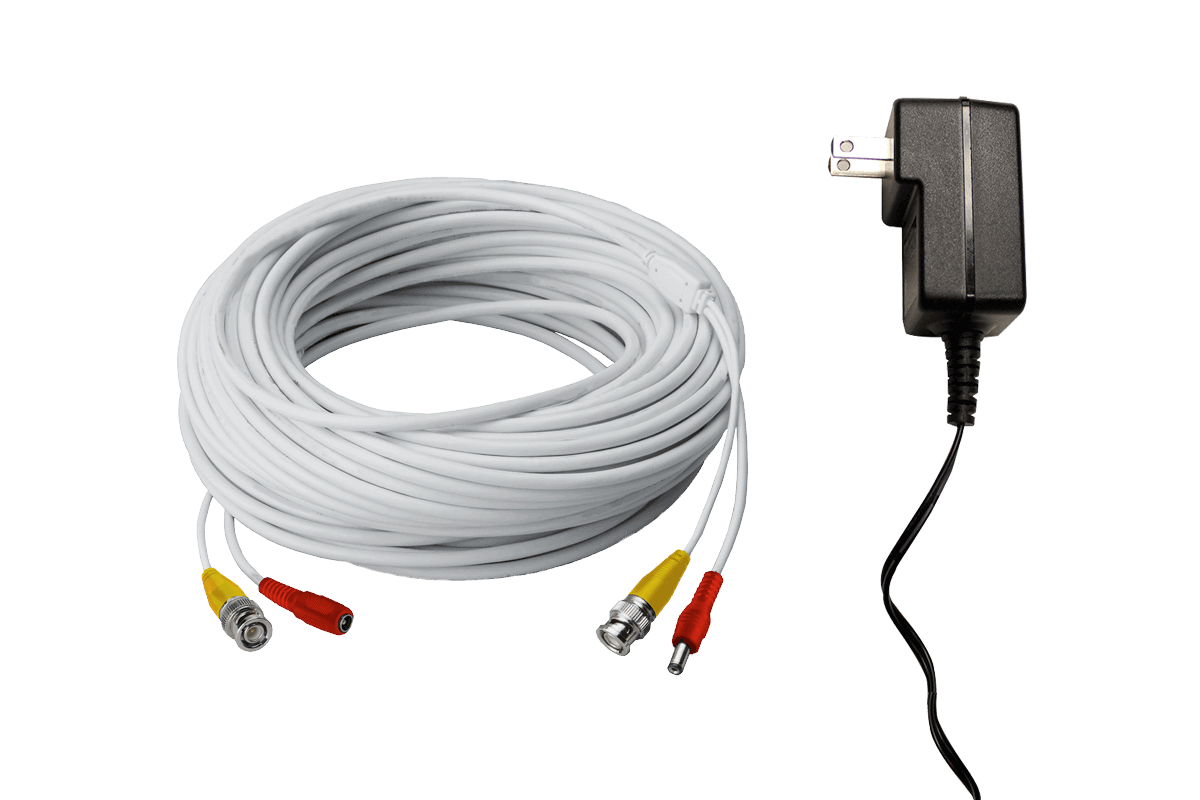 250FT high performance BNC Video/Power Cable & 12V Power Adapter for Lorex security camera systems - Lorex Technology Inc.