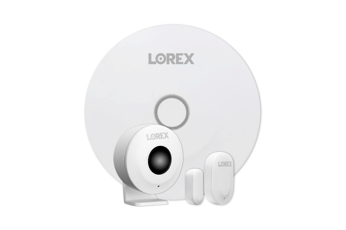 8-Channel NVR Fusion System with Four 4K HD Smart Deterrence IP Dome Camera, 2K Wi-Fi Video Doorbell, and Smart Sensor Starter Kit - Lorex Technology Inc.