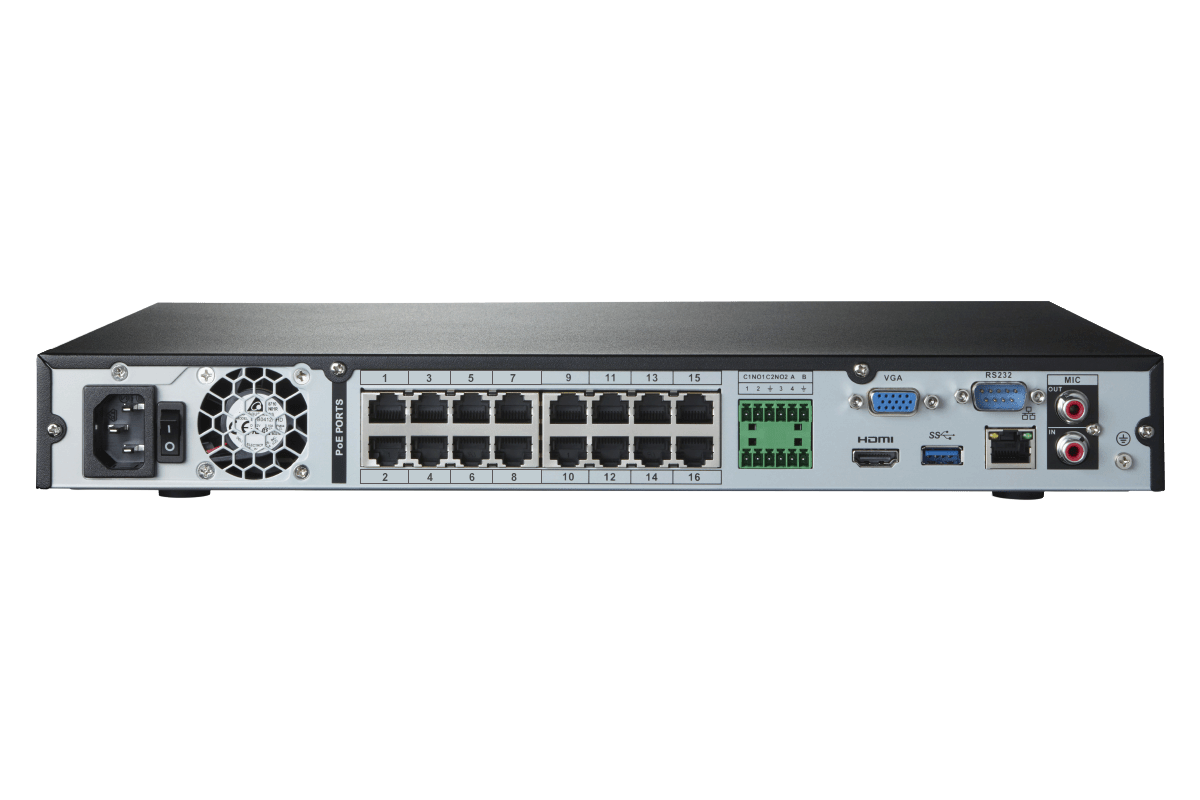 Lorex 4K (32 Camera Capable) 8TB Wired NVR System with 16 Nocturnal 3 Motorized Varifocal Lens Cameras and Two 4K 25x Pan-Tilt Zoom IP Cameras - Lorex Technology Inc.