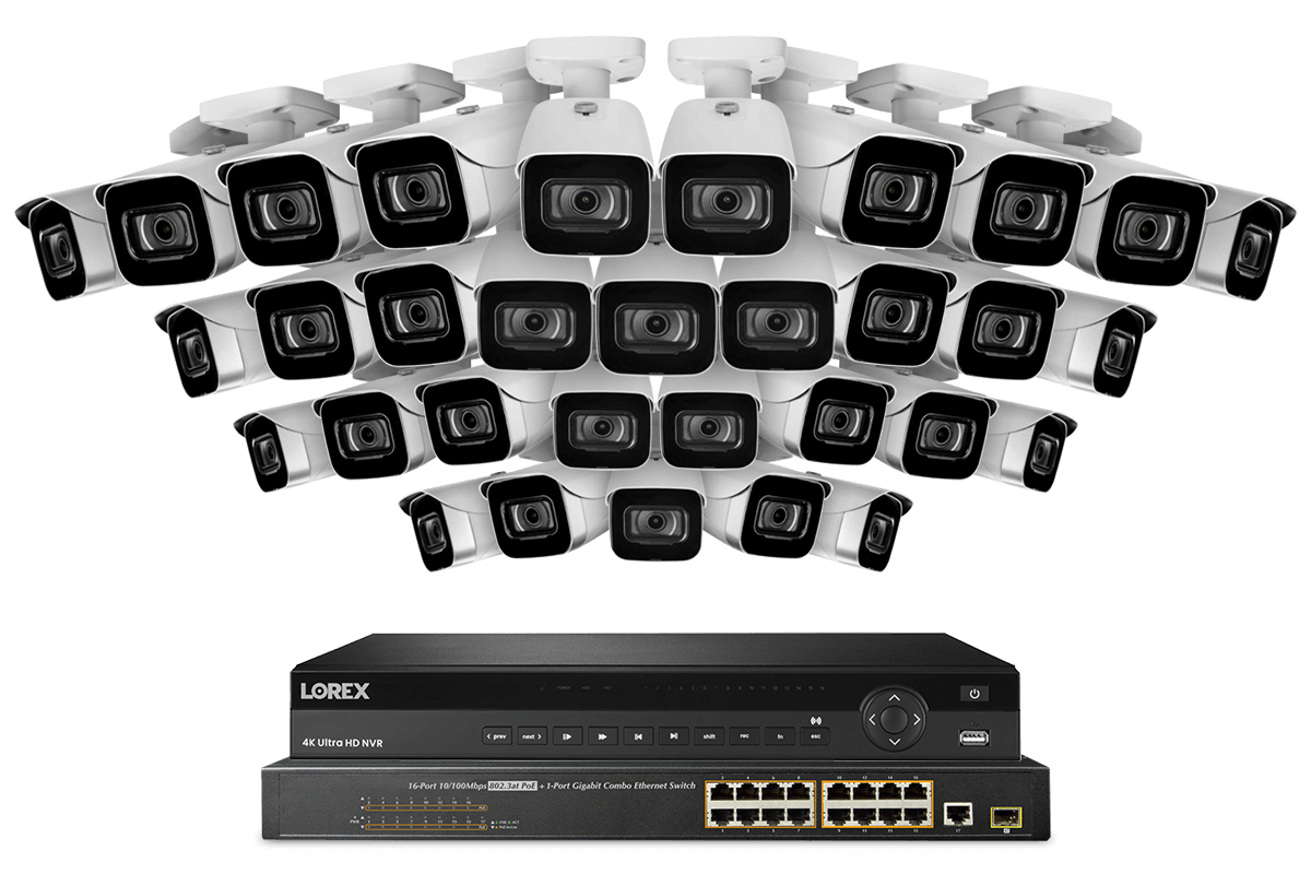 Lorex 4K (32 Camera Capable) 8TB Wired NVR System with IP Bullet Cameras - Lorex Technology Inc.