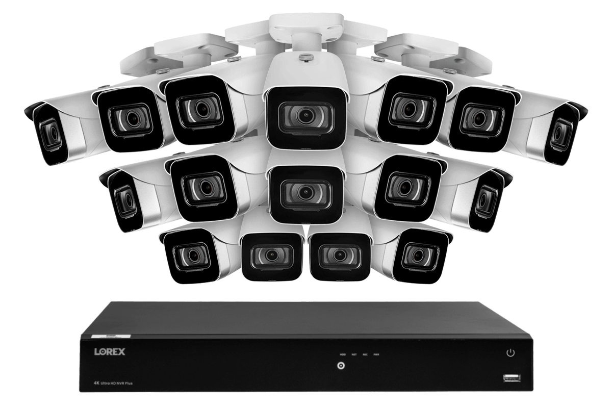 Lorex Fusion 4K (16 Camera Capable) 3TB Wired NVR System with IP Bullet Cameras - Lorex Technology Inc.