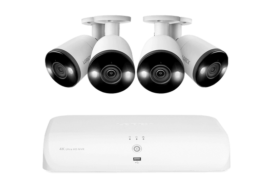 Lorex Fusion 4K 16-Camera Capable (8 Wired + 8 Wi-Fi) 2TB NVR System with 4 Bullet Cameras Featuring Smart Deterrence and 2-Way Audio - Lorex Technology Inc.
