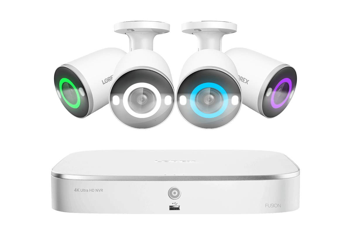 Lorex Fusion 4K 16 Camera Capable (8 Wired and 8 Wi-Fi) 2TB Wired NVR System with Bullet Cameras Featuring Smart Security Lighting - Amazon - Lorex Technology Inc.
