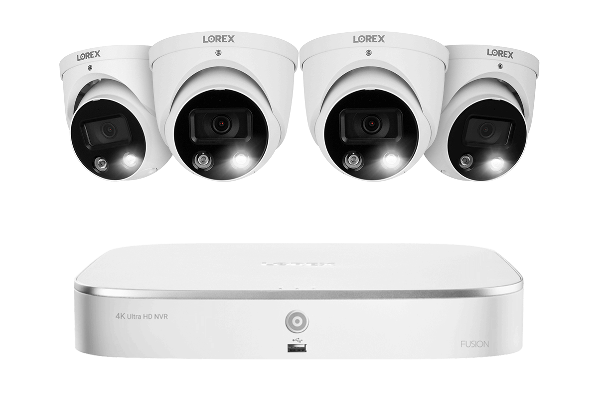 Lorex Fusion 4K 16-Channel (8 Wired + 8 Wi-Fi) 2TB NVR System with Dome Cameras Featuring Smart Deterrence and 2-Way Talk - Amazon - Lorex Technology Inc.