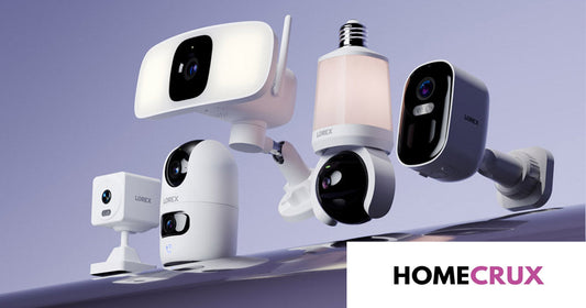 Lorex Connect wireless camera lineup, including indoor, floodlight, lightbulb, and battery-powered models, featured in Homecrux’s smart home security coverage.