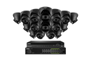 Lorex 4K 8TB wired NVR system supporting up to 32 cameras, featuring Nocturnal smart IP dome cameras