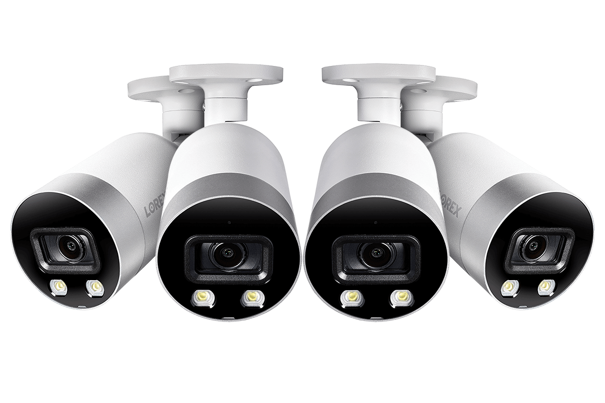 4K Ultra HD Smart Deterrence IP Camera with Color Night Vision (4-pack)