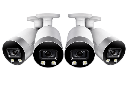 4K Ultra HD Smart Deterrence IP Camera with Color Night Vision (4-pack)