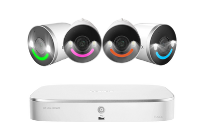 Lorex Fusion 4K 16 Camera Capable (8 Wired and 8 Wi-Fi ) 2TB NVR System with 4 Spotlight Indoor/Outdoor Wi-Fi 6 Security Cameras