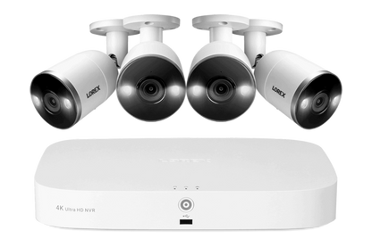 4K NVR Security System with 4 Smart Deterrence Cameras, Fusion Capabilities and Smart Motion Detection Plus