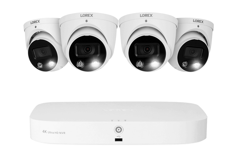 4K 8-channel 2TB Wired NVR System with 4 Smart Deterrence and mask detection Cameras