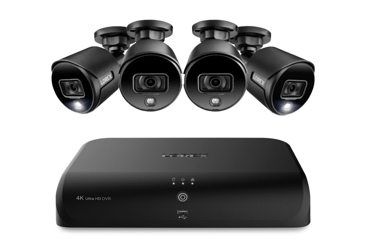 Lorex 4K (8 Camera Capable) 2TB Wired DVR System with Analog Active Deterrence Security Cameras