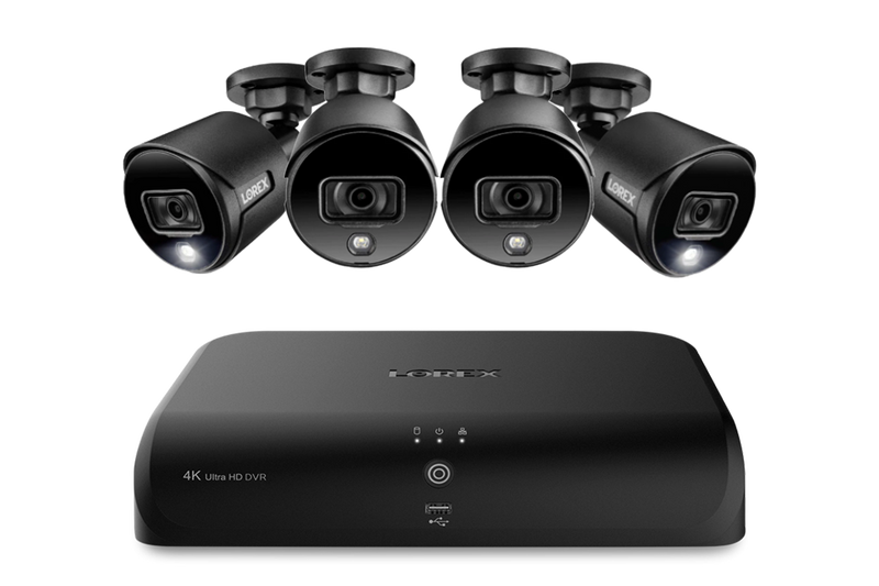 Lorex 4K (8 Camera Capable) 2TB Wired DVR System with Analog Active Deterrence Security Cameras
