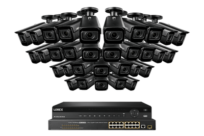 32-Channel NVR System with Thirty-Two 4K (8MP) Smart IP Motorized Optical Zoom Security Cameras and Real-Time 30FPS Recording