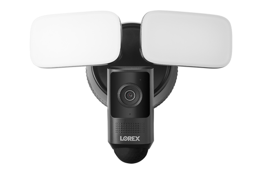 Lorex 2K Wired Floodlight Security Camera - Black (One Pack)