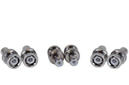 6 Pack of BNC-RCA male-female security connectors